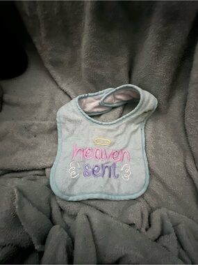 Heaven Sent Light Blue Baby Bib